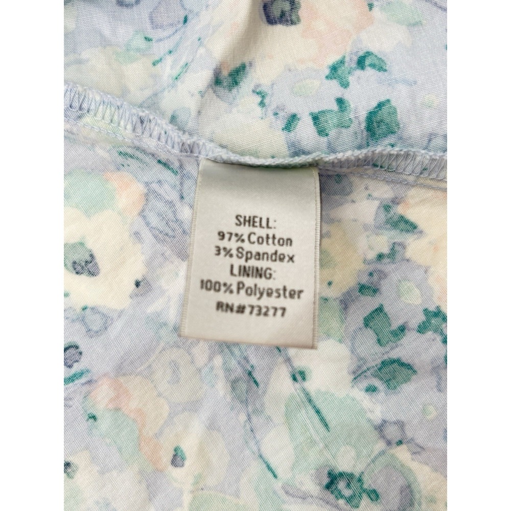 LC Lauren Conrad Blue Floral Fit Flare Dress Cottagecore Fairy Sz 14 - Picture 8 of 10